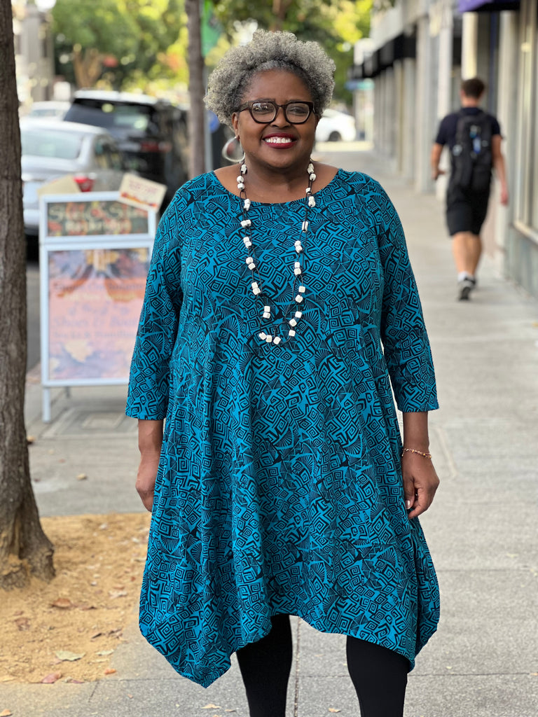 Teal shop cotton dress