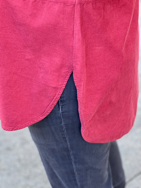 Kleen L/s Pinwale Corduroy Shirt- Red Bean