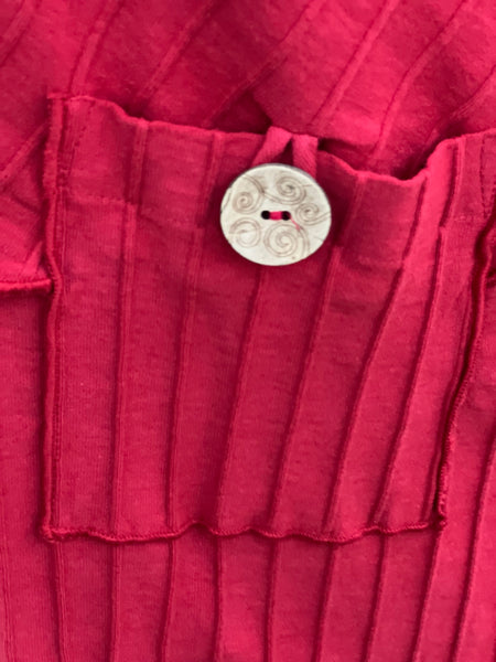 Focus Cotton Hip Length Pocket Tunic-Brick Red