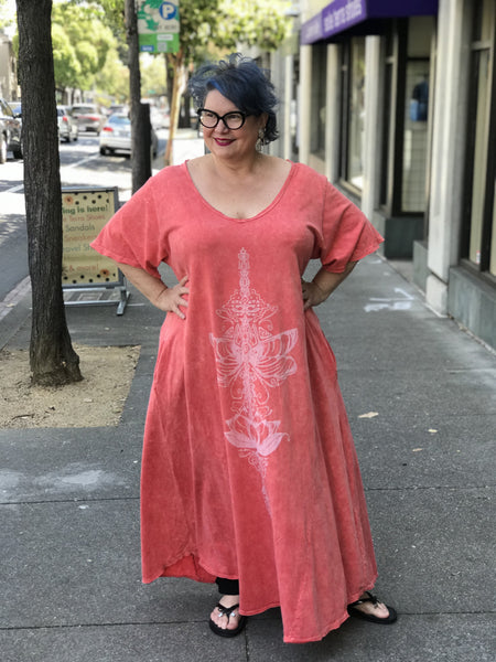 KB Dream Tee Dress- Coral
