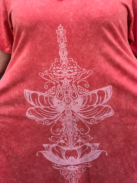 KB Dream Tee Dress- Coral