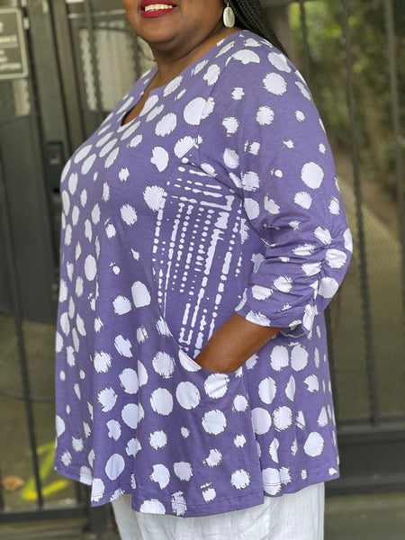 Flutter Rosemary Tunic- Midnight Dot