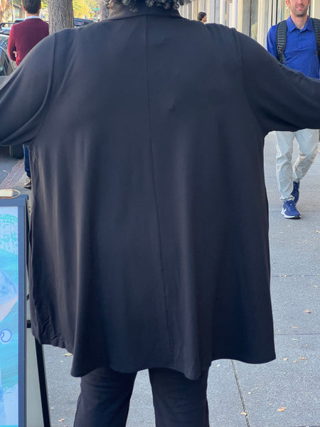 Blue Sky Michele Blouse-Black French Terry