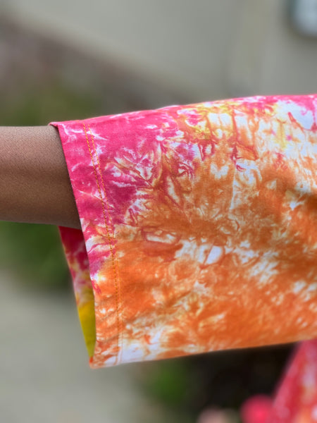 Flutter Summer Top-Bright Tie Dye