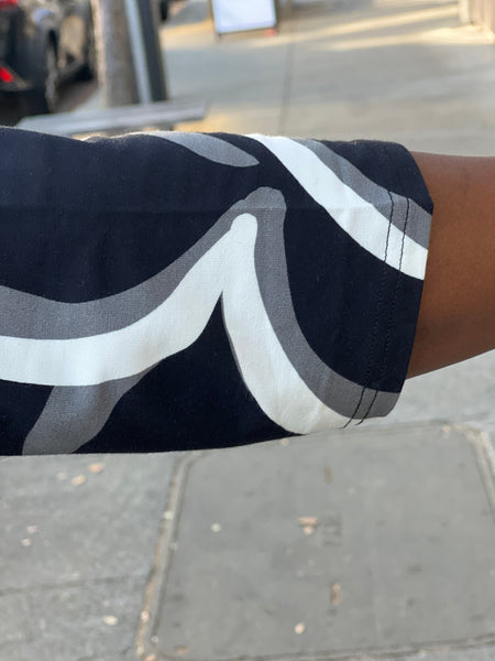 Blue Sky 3/4 Sleeve Spirit Tunic/Dress-BW Focus