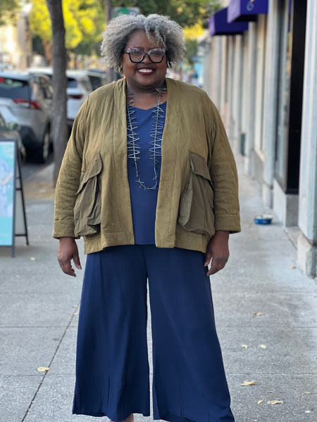 Alembika Urban Parcel Quilted Jacket-Khaki