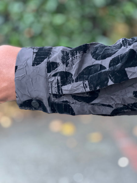 Alembika Flocked Oversized Shirt- Crescent