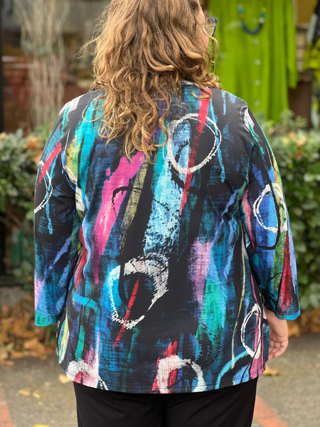 Jess and Jane Soft touch V-Neck-Multi