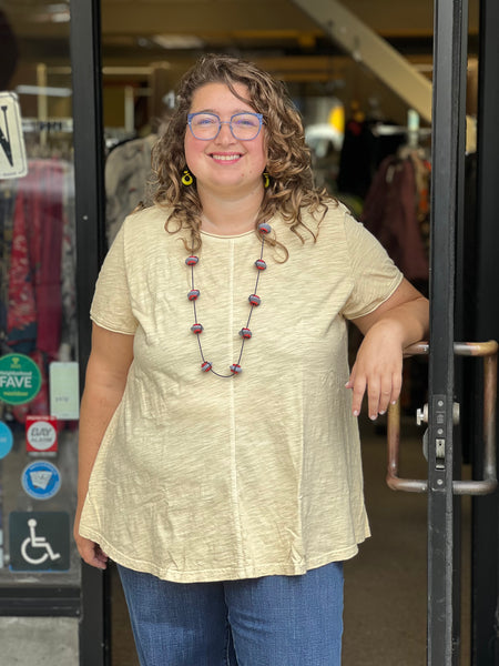 Kleen Seamed Short Sleeve Tee-Maize