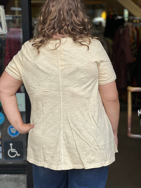 Kleen Seamed Short Sleeve Tee-Maize