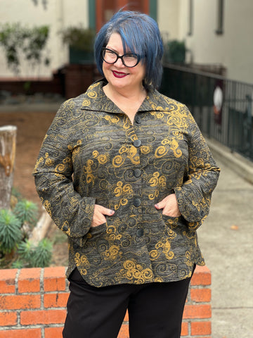 Habitat Pucker Weave Museum Jacket-Black