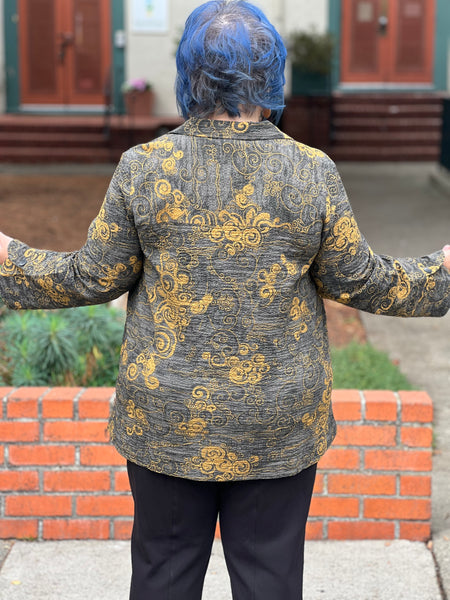 Habitat Pucker Weave Museum Jacket-Black