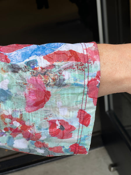 Jess and Jane Mandarin Collar Blouse-Prima