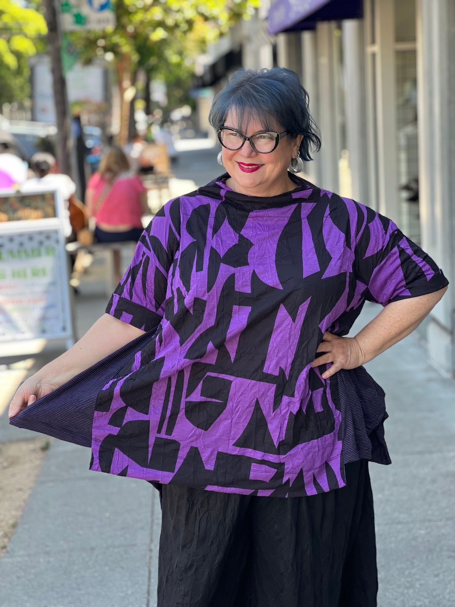 Alembika Fractal Trapeze Top - Violet