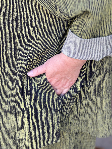 Niche Sentiment Jacket- Green Ridge Stripe