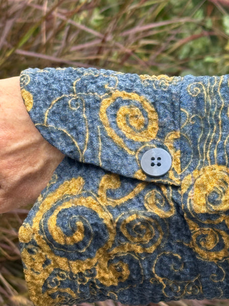 Habitat Pucker Weave Museum Jacket-Navy