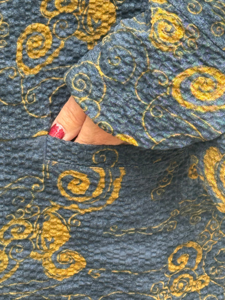 Habitat Pucker Weave Museum Jacket-Navy