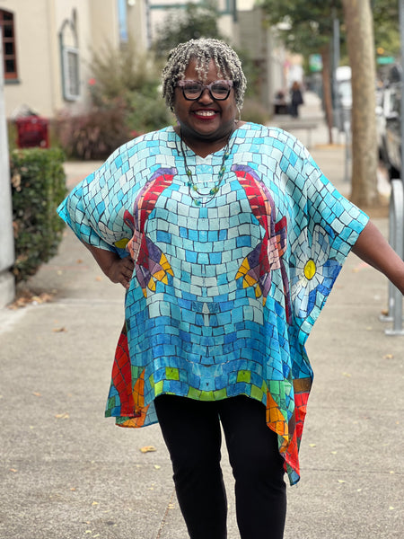 KikiSol One Size Midi Kaftan -Hummingbird