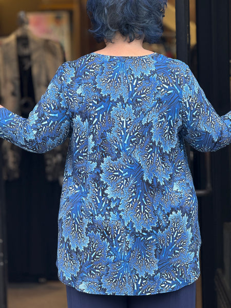 Blue Sky Jazz Tunic- Cobalt Fossil