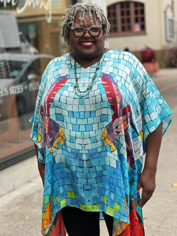 KikiSol One Size Midi Kaftan -Hummingbird