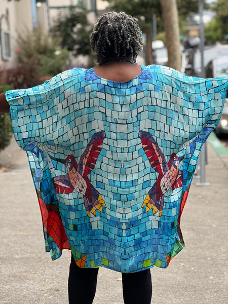 KikiSol One Size Midi Kaftan -Hummingbird