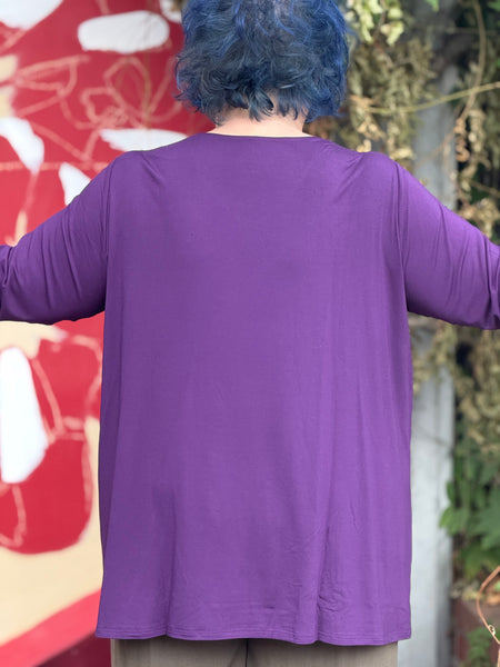 Blue Sky Mia V-Neck- Purple