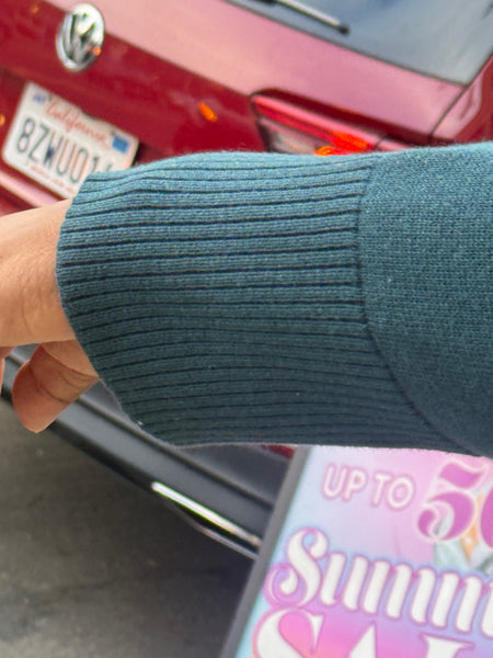 Eileen Fisher Peruvian Cotton V-Neck Alpine