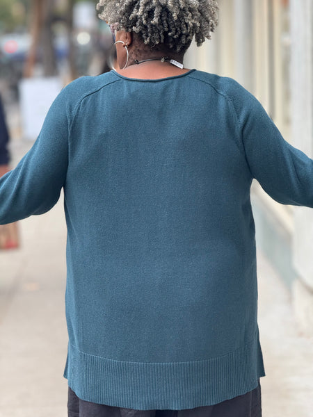 Eileen Fisher Peruvian Cotton V-Neck Alpine