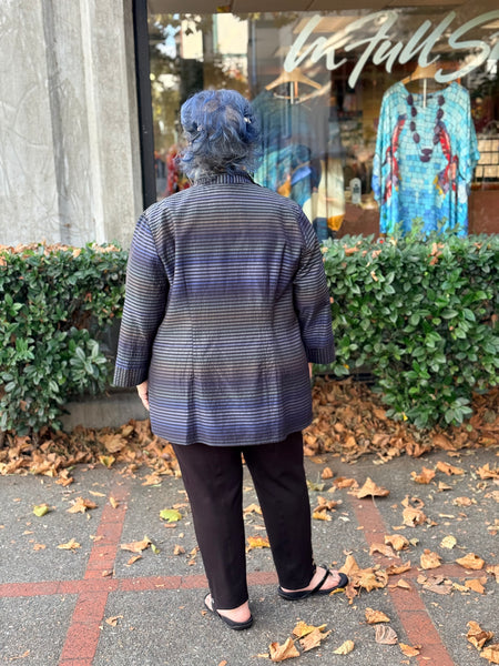 Niche Highline Jacket- Blue Shimmer Stripe
