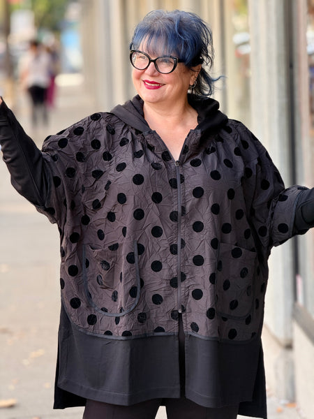 Gershom Bram Diva Zip Jacket-Black Dot