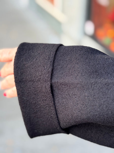 Olivia by Habitat Boiled Wool Soho Coat- Black