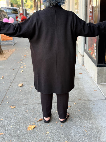 Olivia by Habitat Boiled Wool Soho Coat- Black