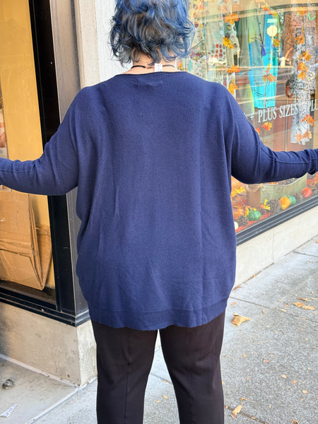 Amazing Woman Lightweight Macy Sweater-Dark Navy