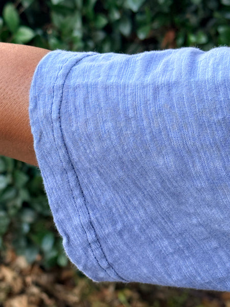 Kleen Seamed 3/4 Sleeve Swing Tee- Dark Blue