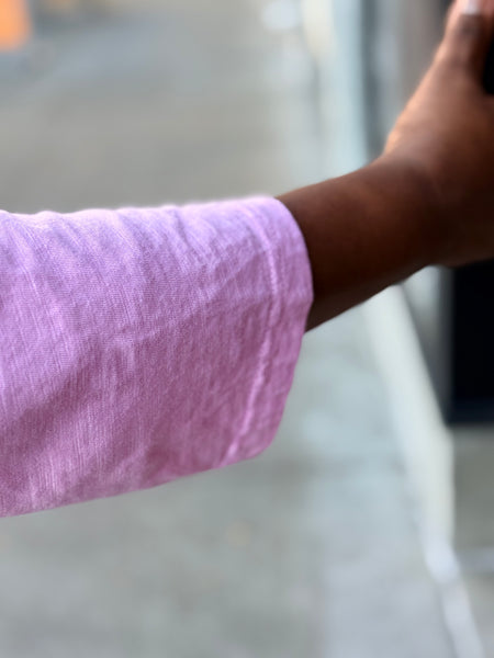 Kleen Seamed 3/4 Sleeve Swing Tee-Orchid