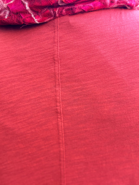 Kleen Seamed 3/4 Sleeve Swing Tee-Berry