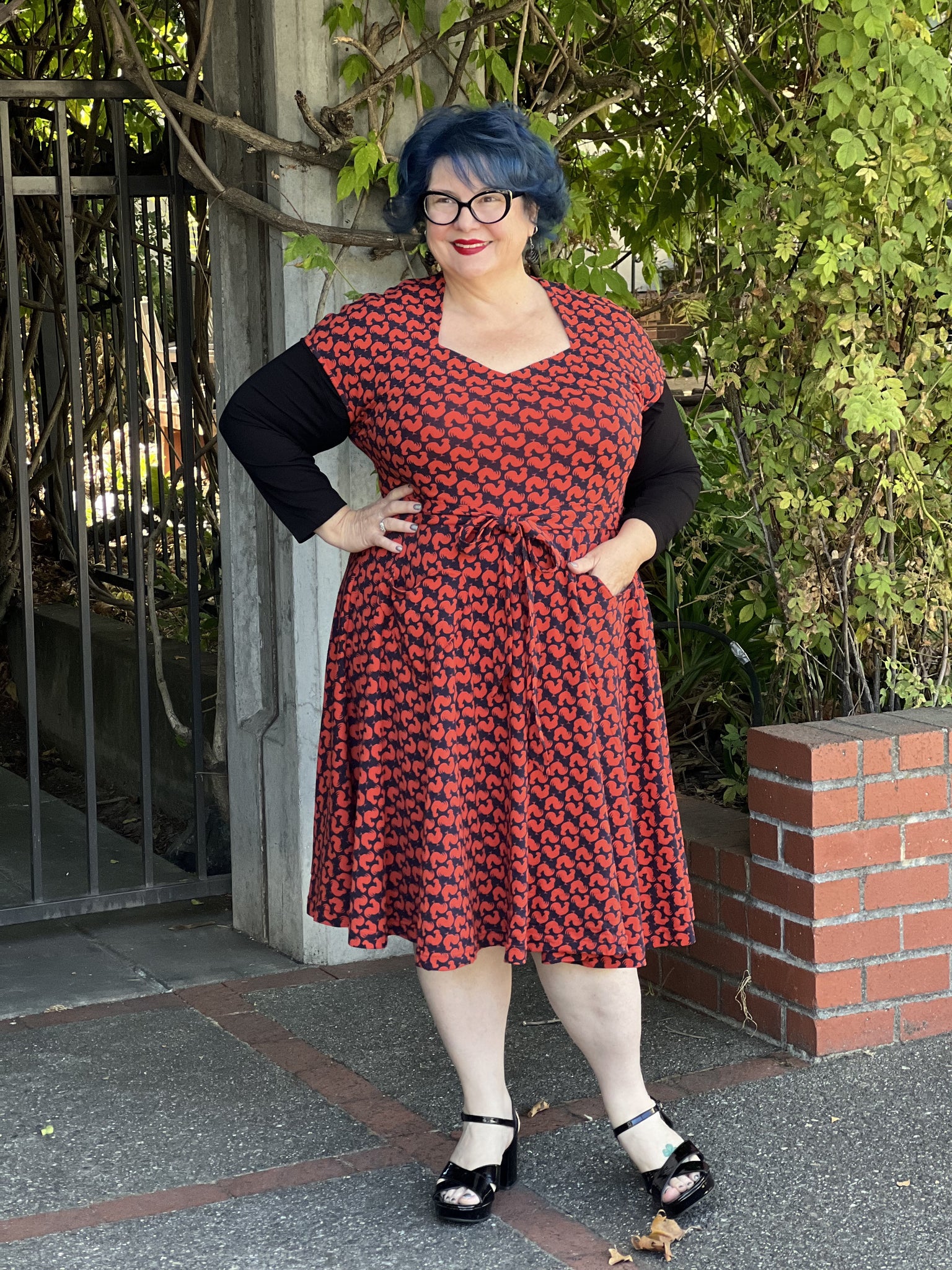 Effie's Heart Hedy Cap Sleeve Dress-Rooster