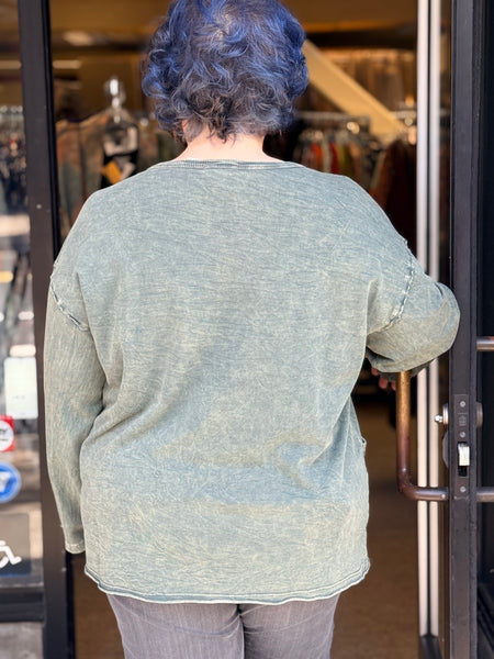 Jess and Jane Mineral Washed French Terry with Pocket