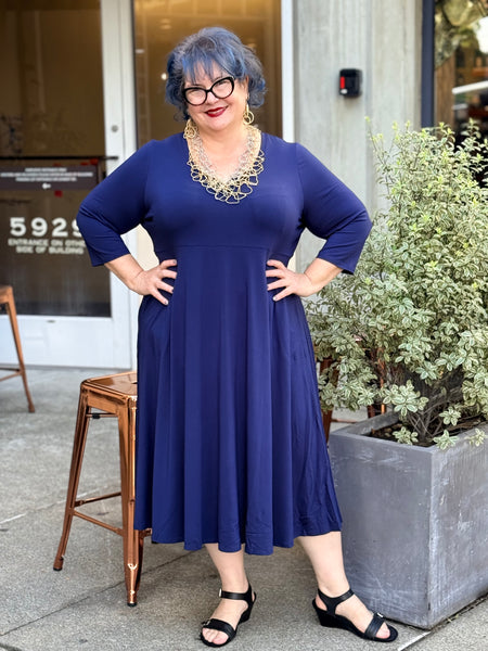 Blue Sky Soul Dress- Indigo
