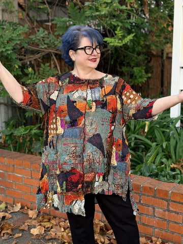 Moonlight Art Print Tunic- 4222