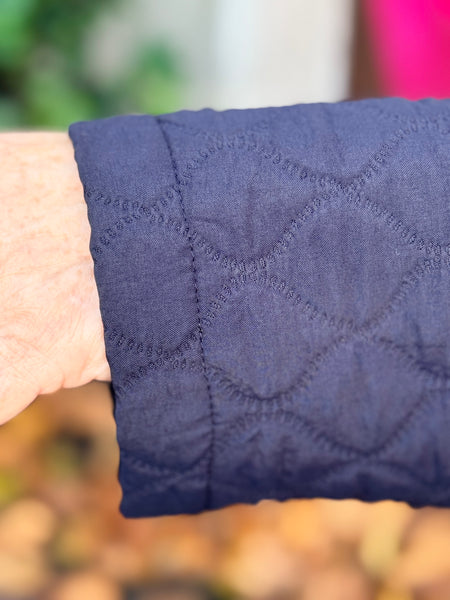 Christopher Calvin Diamond Quilt Field Jacket- Black