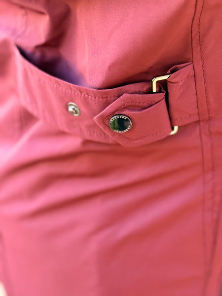 Frandsen Zip Hooded Coat- Burgundy