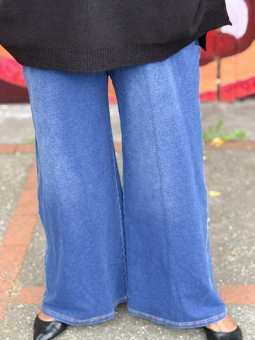 Kleen Citron Bleu Wide Leg Knit Jean-Bluebird