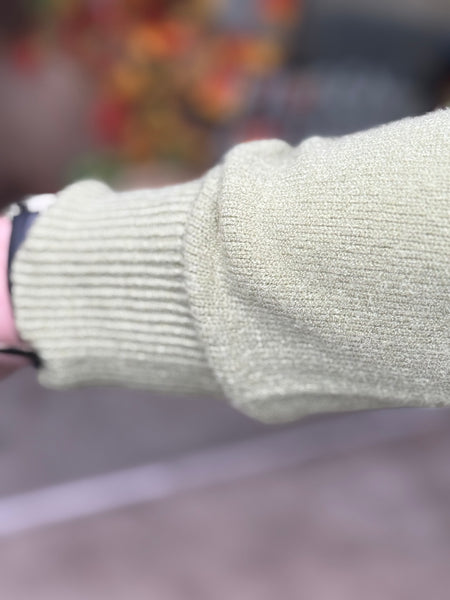 Amazing Woman Cary One Size Pocket Sweater-Apple