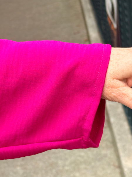 Sydney Project V-Neck Swing Top-Magenta