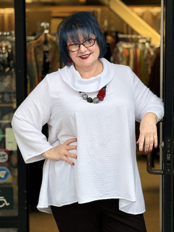 Sydney Project Airflow Cowl Tunic-White