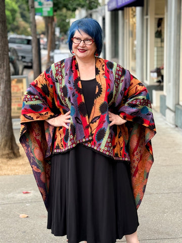 Rapti Cashmere Ruana #43 Brights