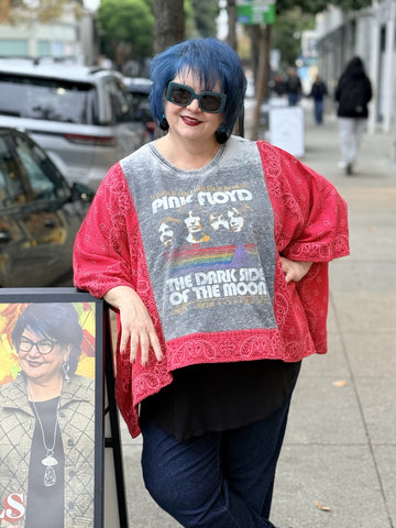 Shannon Passero Banded Rock and Roll Pullover- Pink Floyd