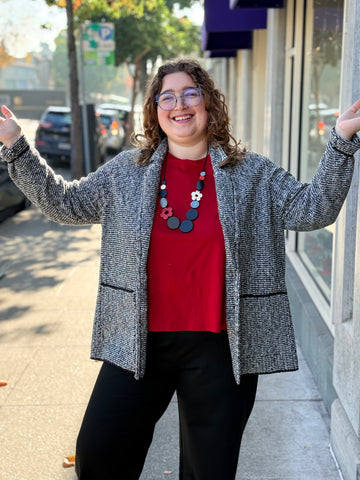 Eileen Fisher Peruvian Cotton Cloud Notch Collar Jacket