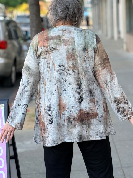 Jess and Jane Brushed Knit Tunic Top -Daydream